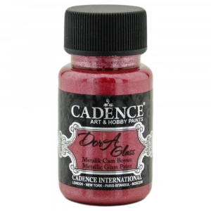 Cadence Dora Glass Metalik Cam Ve Porselen Boyası 50ml 3133 Kırmızı