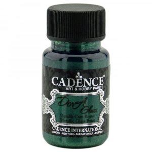 Cadence Dora Glass Metalik Cam Ve Porselen Boyası 50ml 3141 Zümrüt Yeşil