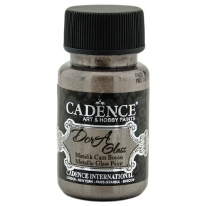 Cadence Dora Glass Metalik Cam Ve Porselen Boyası 50ml 3170 Pembe Kahve