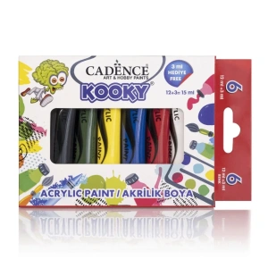 Cadence Kooky Akrilik Boya Seti 6x15ml Opak