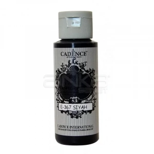 Cadence Style Matt Enamel E-367 Siyah-Black Cam & Porselen Boyası 59ml