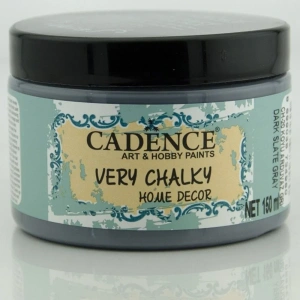 Cadence Very Chalky Home Dekor Kadifemsi Mobilya Boyası 150ml 20 Koyu Arduvaz Gri