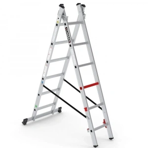Çağsan Duomax İki Parçalı Çok Amaçlı Alüminyum Merdiven 2x6 Basamaklı - TSA55