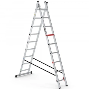 Çağsan Duomax İki Parçalı Çok Amaçlı Alüminyum Merdiven 2x9 Basamaklı - TSA85