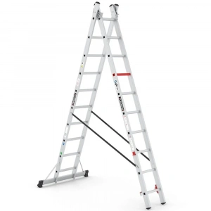 Çağsan İki Parçalı Çok Amaçlı Alüminyum Merdiven 2x10 Basamaklı - TSA6