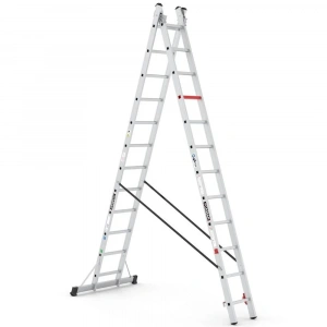 Çağsan İki Parçalı Çok Amaçlı Alüminyum Merdiven 2x12 Basamaklı - TSA7