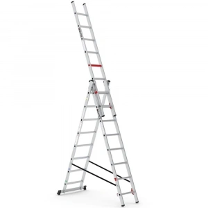 Çağsan Triomax Üç Parçalı Çok Amaçlı Alüminyum Merdiven 3x9 Basamaklı - TS185