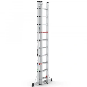 Çağsan Üç Parçalı Sürgülü Alüminyum Merdiven 3x10 Basamaklı - TS090