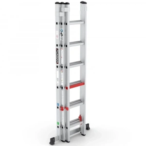 Çağsan Üç Parçalı Sürgülü Alüminyum Merdiven 3x6 Basamaklı - TS6060