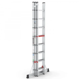 Çağsan Üç Parçalı Sürgülü Alüminyum Merdiven 3x8 Basamaklı - TS075