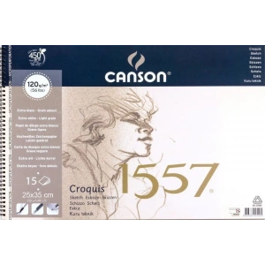 Canson 1557 Eskiz Çizim Defteri (25x35cm) 120gr 15yp