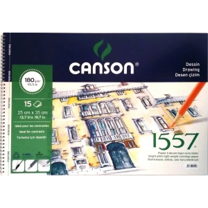 Canson 1557 Eskiz Çizim Defteri (25x35cm) 180gr 15yp