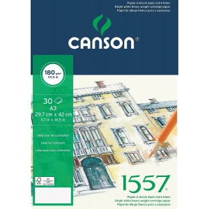 Canson 1557 Eskiz Çizim Defteri A3 180gr 20yp Spiralli