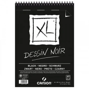 Canson Dessin Noir Siyah Eskiz Defter A3 150gr 40yp Spiralli