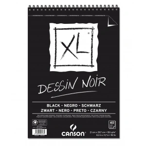 Canson Dessin Noir Siyah Eskiz Defter A4 150gr 40yp
