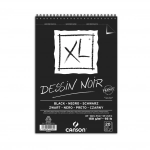 Canson Dessin Noir Siyah Eskiz Defter A5 150gr 20yp Spiralli