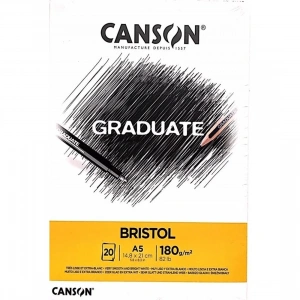 Canson Graduate Bristol Çizim Defteri A5 180gr 20yp