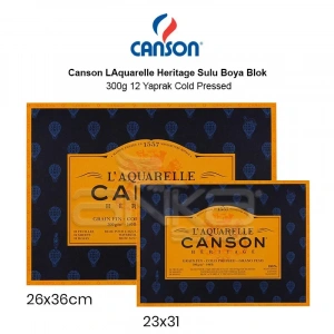 Canson LAquarelle Heritage Sulu Boya Blok 300g 12 Yaprak Cold Pressed