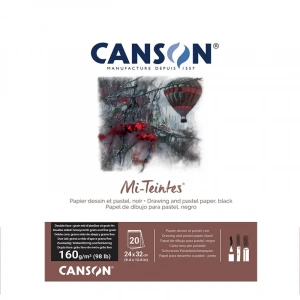 Canson Mi-teintes Pastel Defteri 160g 24x32cm 20 Yaprak Black
