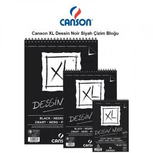 Canson Xl Dessin Noir Siyah Çizim Bloğu