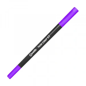 CARETTA 65-12 ÇİFT UÇLU KEÇELİ KALEM 0.4-1mm MOR