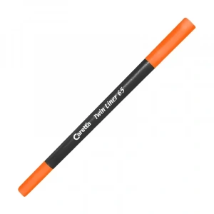 Caretta 65-40 Çift Uçlu Keçeli Kalem 0.4-1mm Fosforlu Turuncu