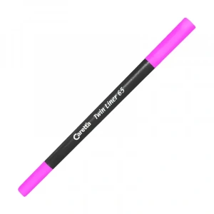 Caretta 65-42 Çift Uçlu Keçeli Kalem 0.4-1mm Fosforlu Pembe