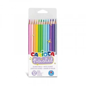 Carioca 43034 Pastel Renkler Kuru Boya Kalemi 12 Renk