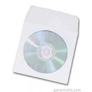 Cd & Dvd Zarfı Pencereli Beyaz 110gr (50 Li Paket)