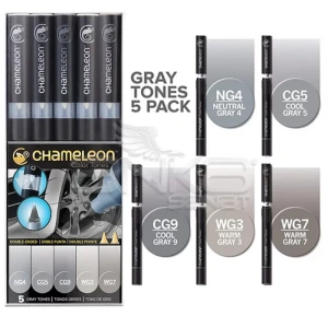 Chameleon Marker Kalem 5li Set Gray Tones