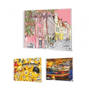 ÇINAR 24x34 SPİRALLİ RESİM DEFTERİ 30 YP KARTON KAPAK 33009