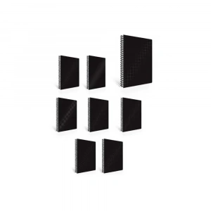 Çınar Nero Sert Kapak Spiralli 17x24 Kareli Defter 55215