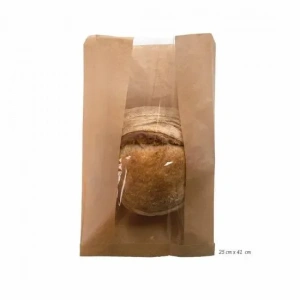 ÇİZGİLİ PENCERELİ ŞAMUA BASKISIZ KESE KAĞIDI 25X41 CM 10 kg