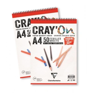 Clairefontaine Crayon Çizim Blok Üstten Spiralli 120gr A4 50 Sayfa