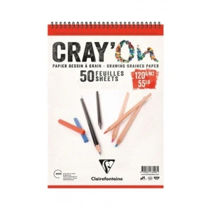 Clairefontaine Crayon Çizim Blok Üstten Spiralli 120gr A5 50 Sayfa