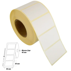 Çok Amaçlı Kuşe Etiket 30x50mm (1000 li)