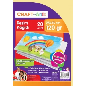 CRAFT&ARTS 2535-20 RESİM KAĞIDI 25x35 20Lİ POŞET