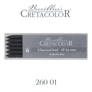 Cretacolor Charcoal Kömür Portmin Kalem Ucu 5.6mm 6lı Soft 26001