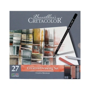 Cretacolor Creativo Drawing Set Premium Çizim Seti Metal Kutu 27 Parça 40031