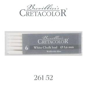 Cretacolor Portmin Kalem Ucu 5.6mm 6lı White Pastel Medium Beyaz Tebeşir 26152