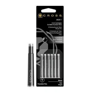 Cross İnce Dolma Kalem Kartuşu 6lı Siyah