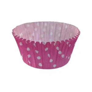 Cupcake Kapsül Puantiyeli Pembe No:4 50x30 Mm - 300 Adet