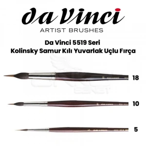 Da Vinci 5519 Seri Kolinsky Samur Kılı Yuvarlak Uçlu Fırça