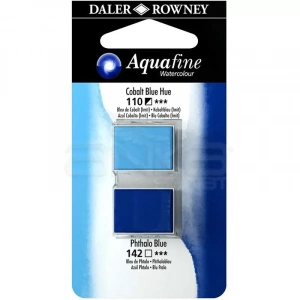 Daler Rowney Aquafine Sulu Boya Tablet 2li Cobalt Blue-phthalo Blue