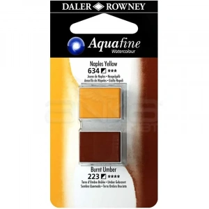 Daler Rowney Aquafine Sulu Boya Tablet 2li Naples Yellow-burnt Umber