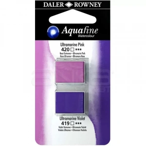 Daler Rowney Aquafine Sulu Boya Tablet 2li Ultramarine Pink-ultramarine Violet