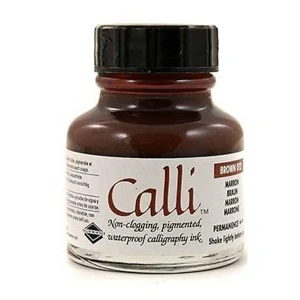 Daler Rowney Calli Kaligrafi Mürekkebi 012 29,5ml Brown