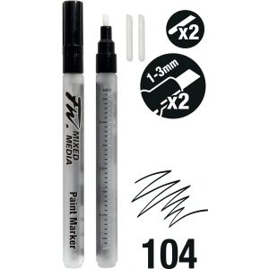 Daler Rowney FW Mix Paint Markers Seti S Yan Kesik Uç 1-3mm 2li Set