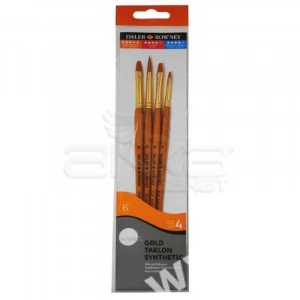Daler Rowney Simply Gold Taklon Synthetic 4lü Fırça Seti Kod:403