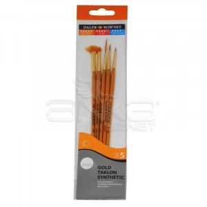 Daler Rowney Simply Gold Taklon Synthetic 5li Fırça Seti Kod:500